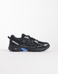 Asics Gel-Venture 6 trainers in black and blue