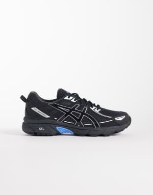 Asics Gel-Venture 6 trainers in black and blue