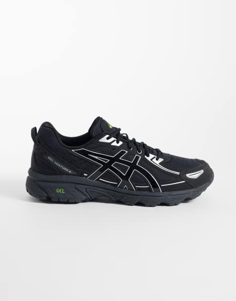 Asics Gel-Venture 6 trainers in black and lime zest - view 1