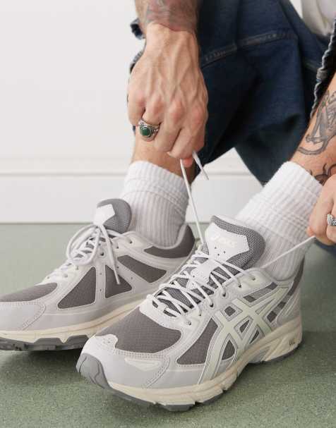 Asics Gel-Venture 6 trainers in clay grey and cream - view 1