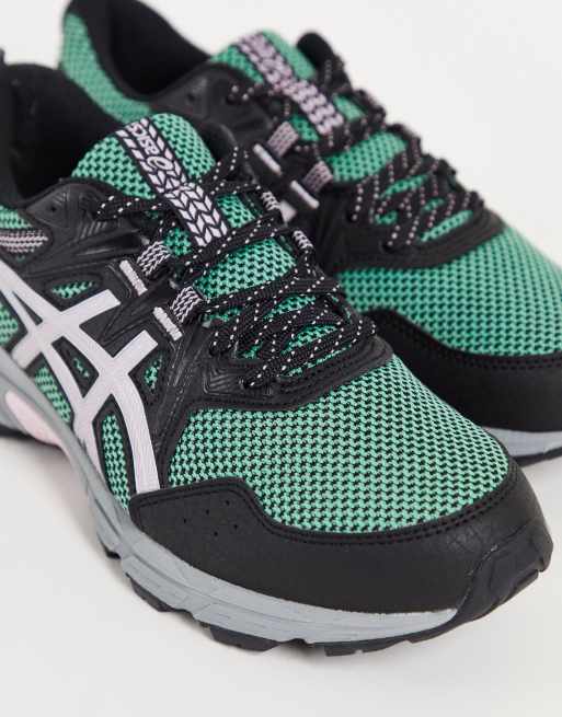 Asics Gel Venture 8 Baskets de randonn e Noir et vert sauge