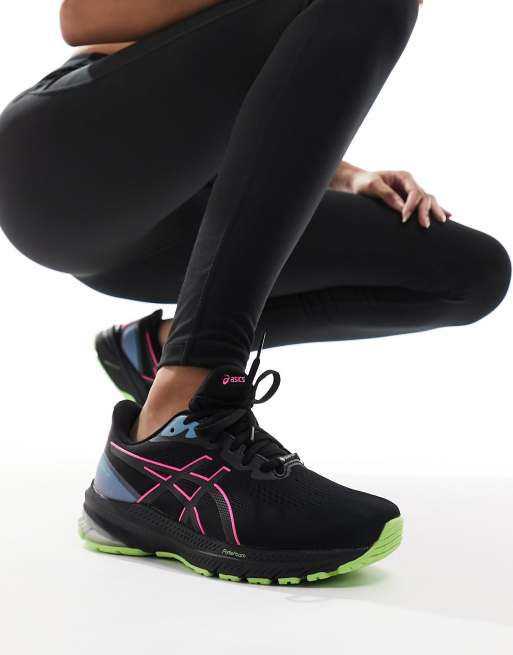 Asics - GT-1000 12 GTX Running Stability - Sorte og pink sneakers