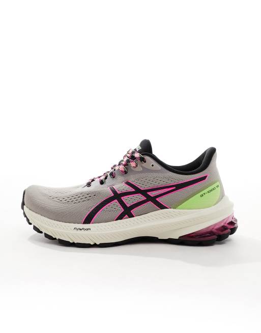 Asics GT 1000 12 TR Stabilitats Trail Laufschuhe in Grau und Rosa