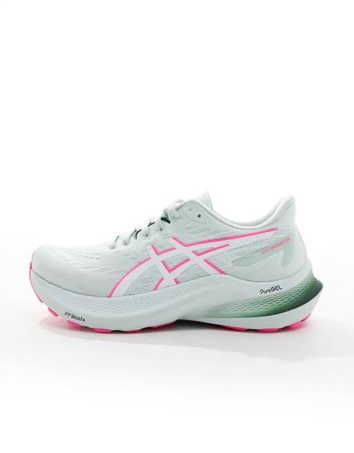 Asics – GT-2000 12 Running Stability – Turkusowe buty sportowe z różowymi wstawkami, 2 z 5