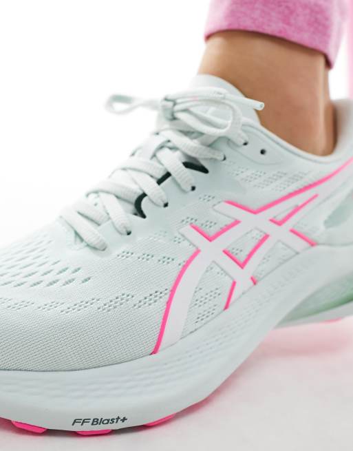 Asics – GT-2000 12 Running Stability – Turkusowe buty sportowe z różowymi wstawkami, 4 z 5