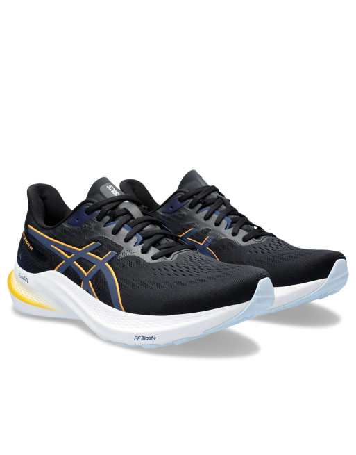  Asics GT-2000 12 stability running trainers in black navy and orange 