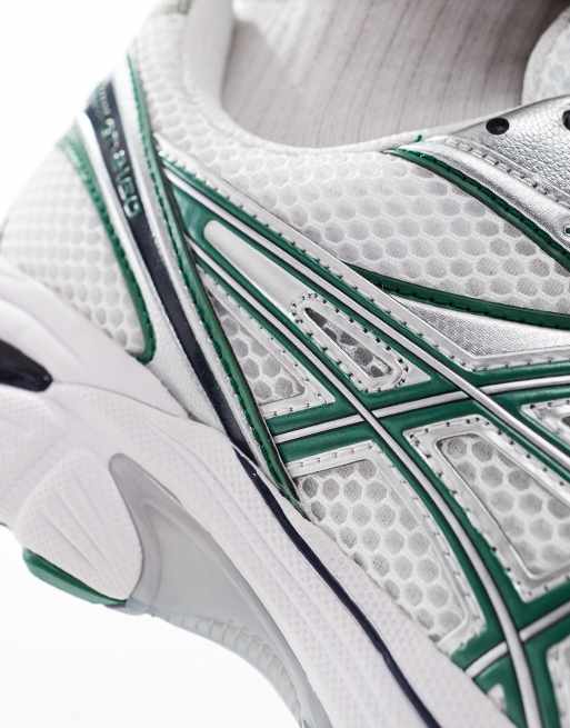 Asics GT-2160 unisex sneakers in white silver and green, 3 of 5