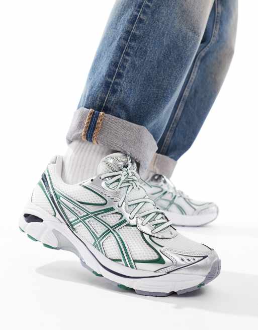 Asics GT-2160 unisex sneakers in white silver and green, 5 of 5