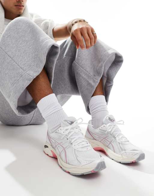 Pink and gray asics deals