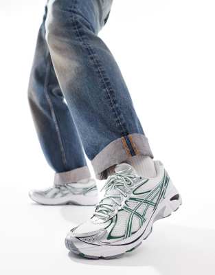 asics - gt-2160 - vita, silverfärgade och gröna träningsskor i unisex-modell-vit/a