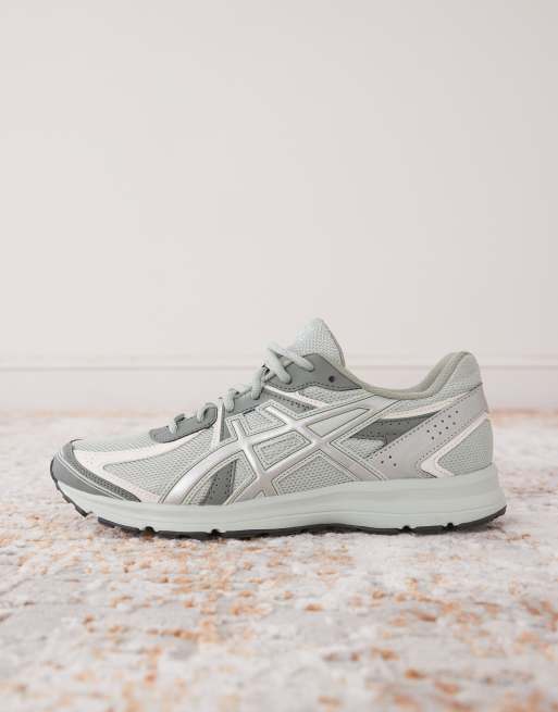 Asics Jog 100 s trainers in lichen rock and pure silver | ASOS