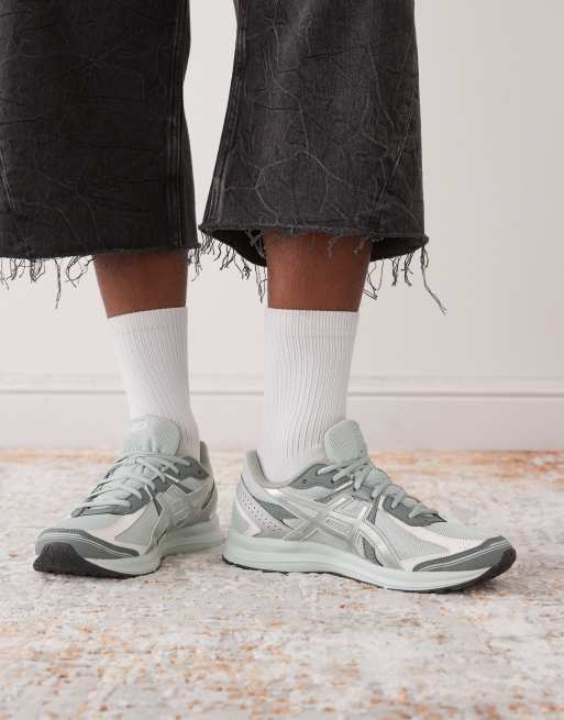 国内配送 asics JOG 100S LICHEN ROCK/PURE SILVER JOG 100S | Unisex | Khaki/Pure Silver | Sportstyle Shoes