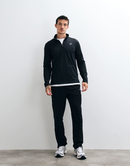 Asics long sleeve 1/2 zip running top in black, 3 of 5