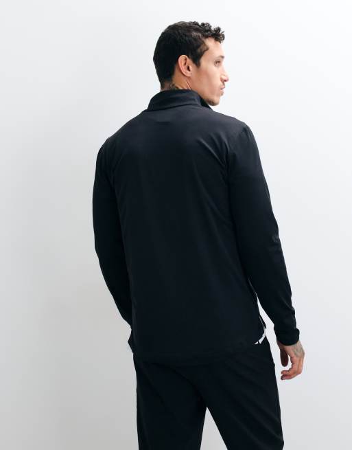 Asics long sleeve 1/2 zip running top in black, 4 of 5