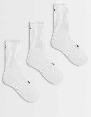 Asics - Lot de 3 paires de chaussettes - Blanc brillant