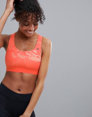 Asics Medium Support Bra In Coral-Pink