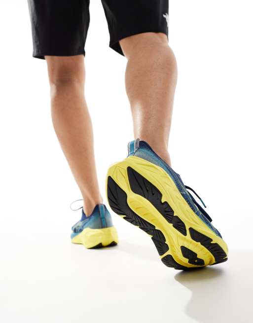 Asics - Novablast 4 - Hardloopschoenen in blauwgroen en geel, 4 van 5