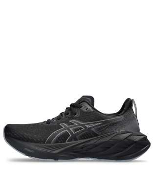  Asics Novablast 4 running trainers in black and graphite grey