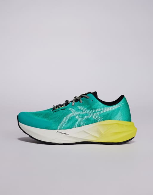 Asics Novablast 5 TR trainers in green, 2 of 5