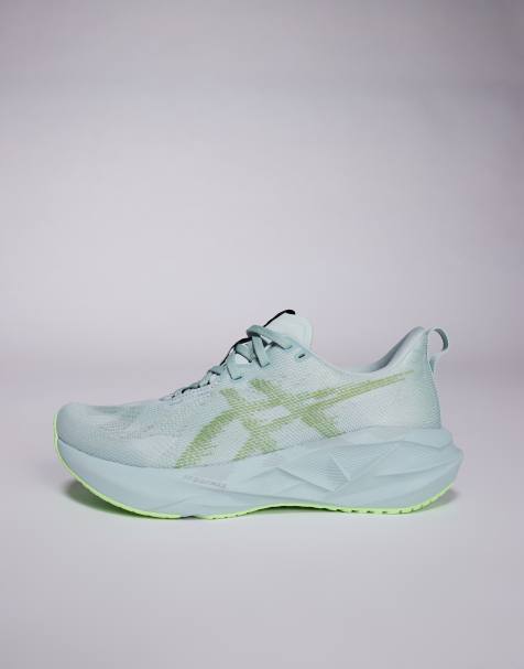 Asics Novablast 5 trainers in sage green - view 2
