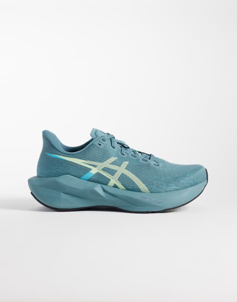 Asics Novablast 6 baskets de running bleu sarcelle et bleu - view 1