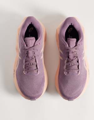 Asics Novablast 6 running trainers in dusty mauve and coral