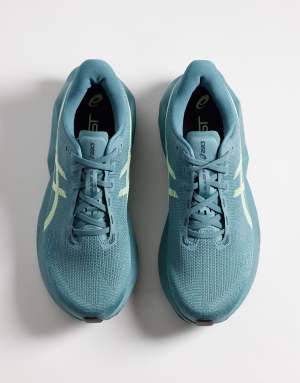Asics Novablast 6 running trainers in teal and blue