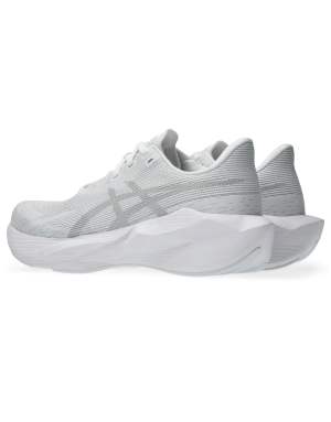 Asics Novablast 6 running trainers in triple white