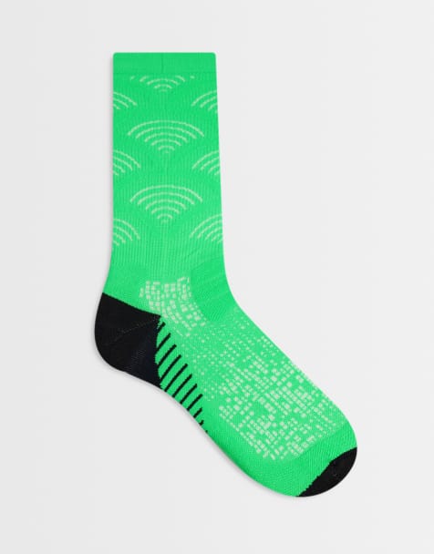 Asics Performance Run Crew Sock in vital green - view 1