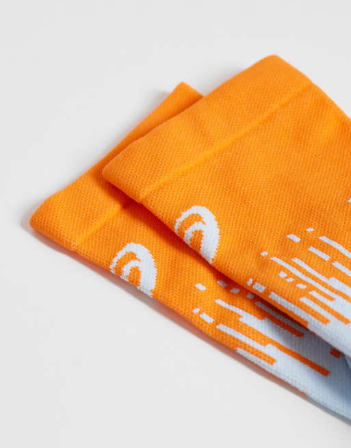 Asics – Performance Run – Crew-Socken in Himmelblau/Sun Peach, 3 von 3
