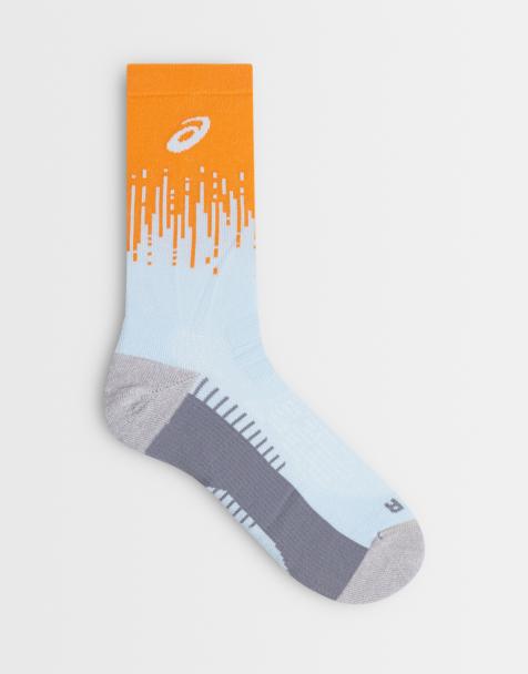 Asics Performance Run crew socks in sky/sun peach - view 1