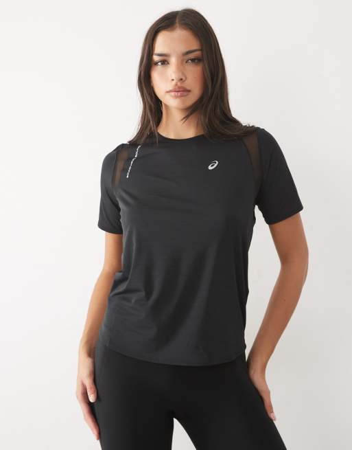 Asics performance t-shirt in black, 3 of 4