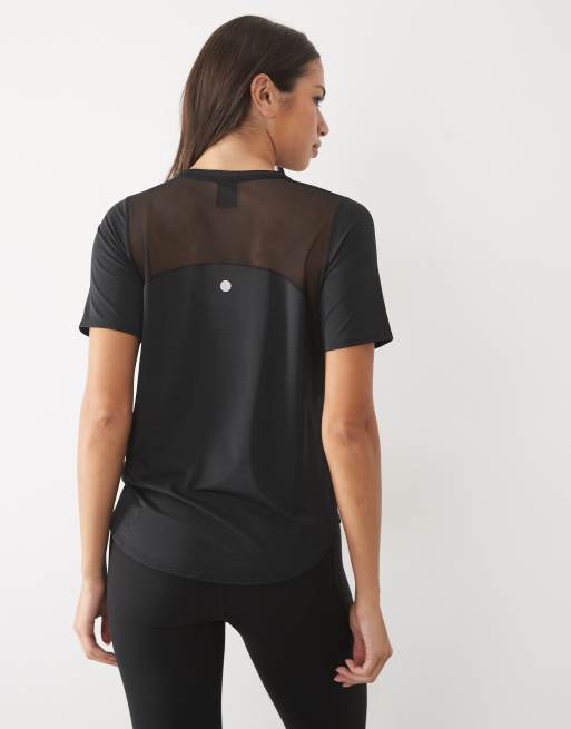 Asics performance t-shirt in black, 4 of 4