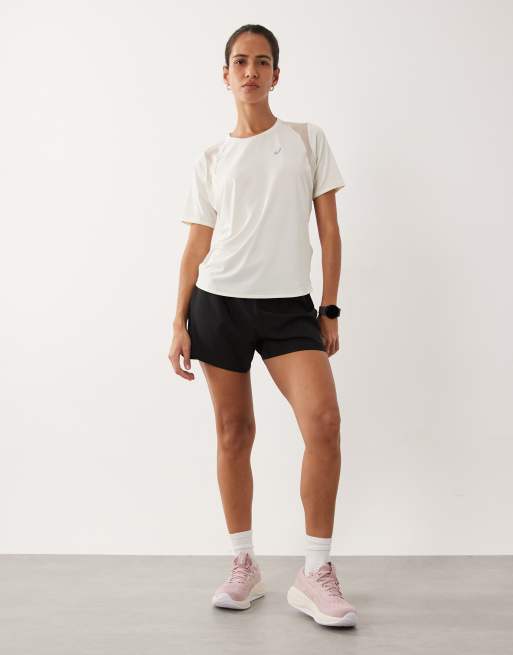 Asics performance t-shirt in cream, 2 of 4
