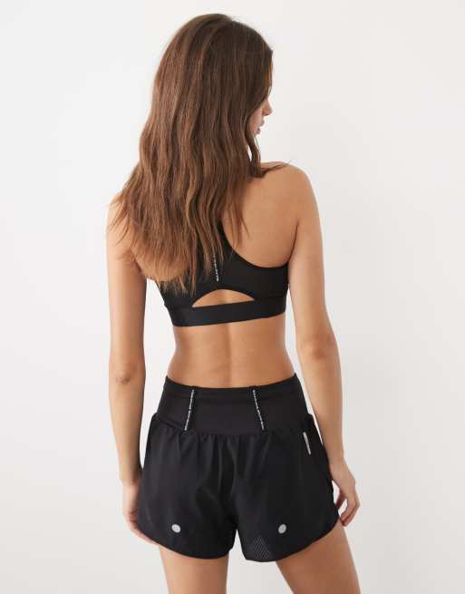 Asics running 2in1 3.5inch running shorts in black, 4 of 5