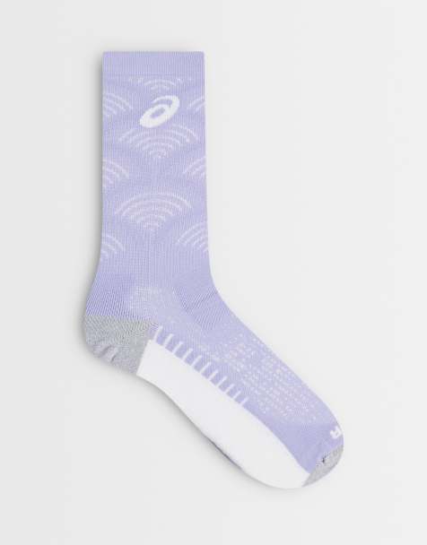 Asics running crew socks in blue and grey - view 1