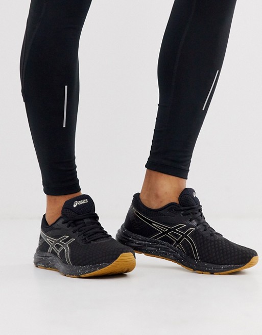 Asics Running excite 6 winterized pack trainers in black
