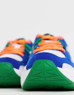 multi coloured asics