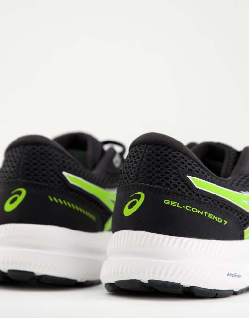 Asics – Running Gel-Contend 7 – Czarno-zielone buty sportowe, 2 z 4