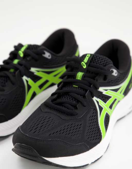 Asics black and on sale green