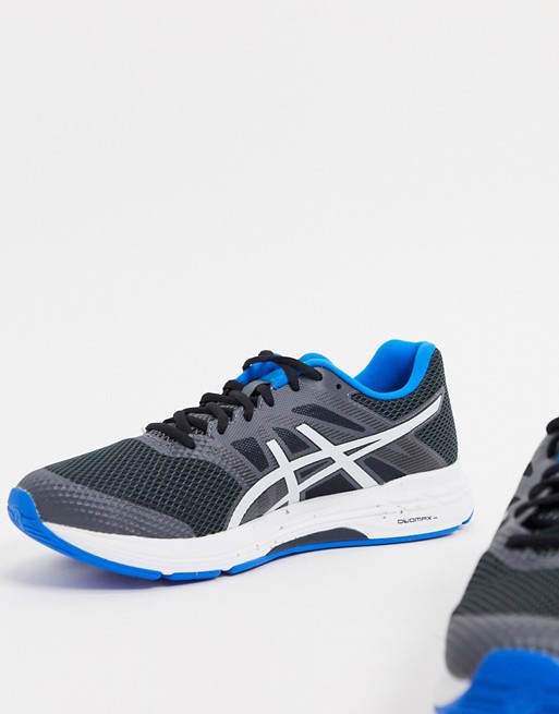 Asics Running gel exalt 5 trainers in black and blue