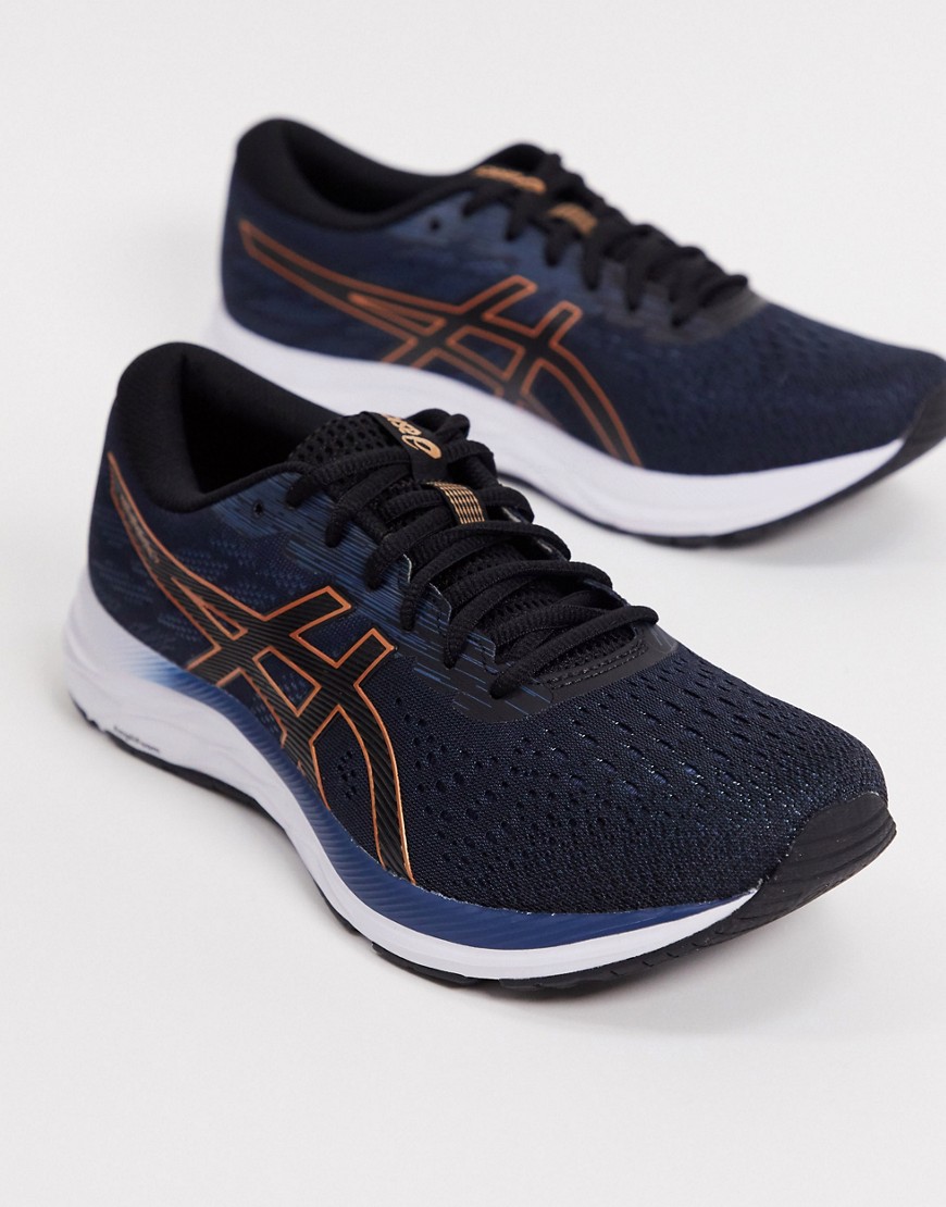 Asics Running Gel-Excite 7 trainers in black and bronze