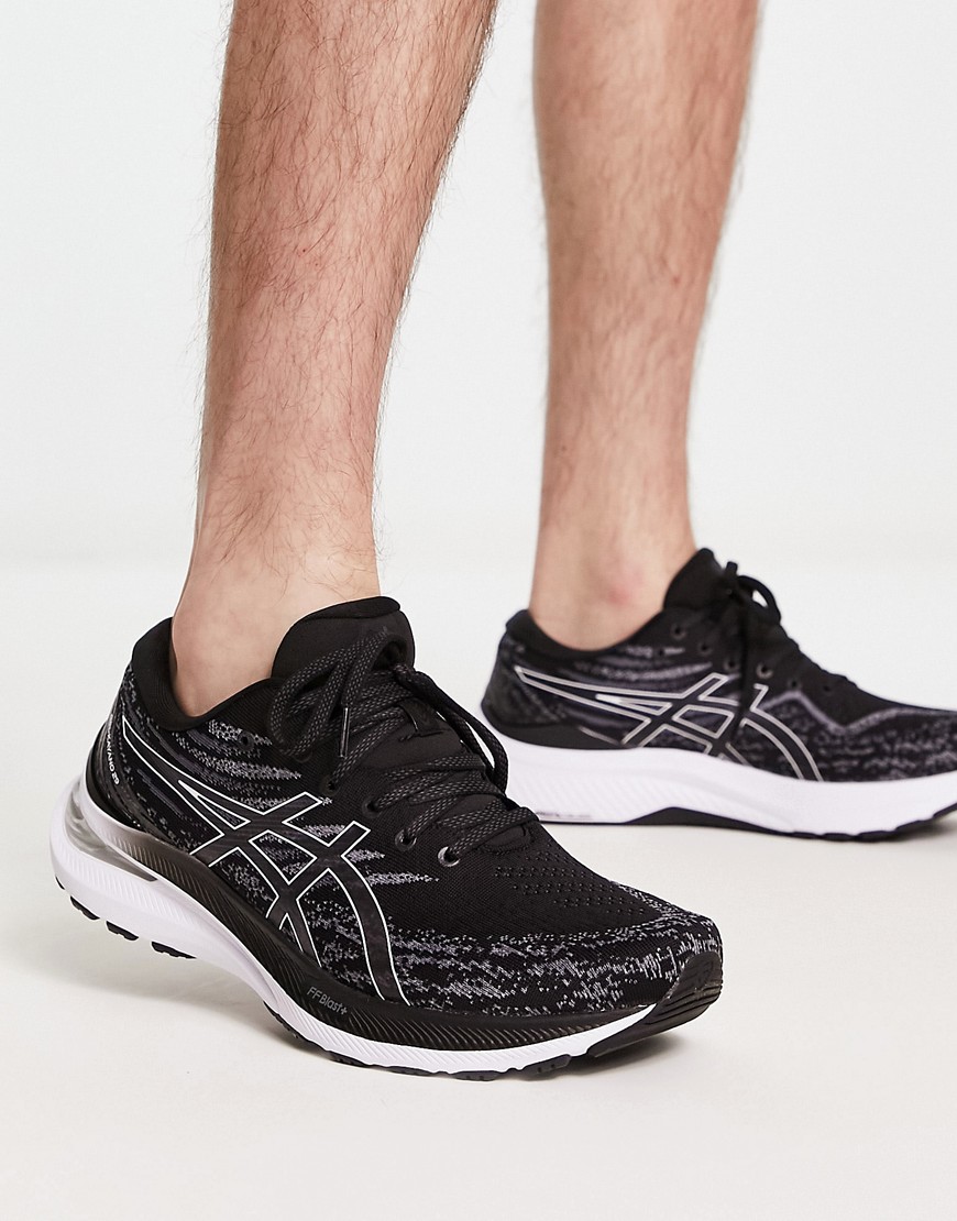 Asics Gel-Kayano 29 stability running trainers in black and white