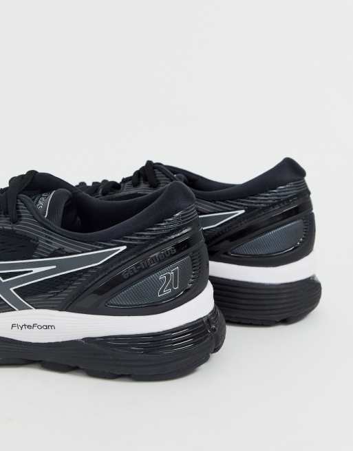 Asics Running gel nimbus 21 trainers in black ASOS