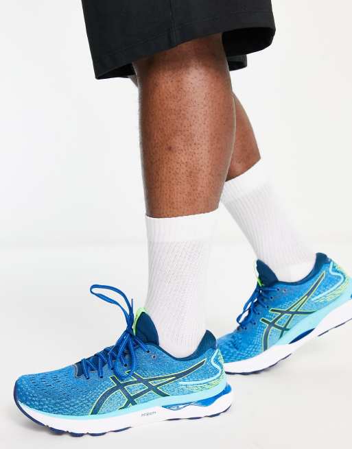 Asics Running – Gel-Nimbus 24 – Blå och gröna träningsskor, 4 av 4