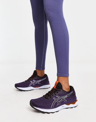 asics - running gel-nimbus 24 - lila löparskor-svart/a