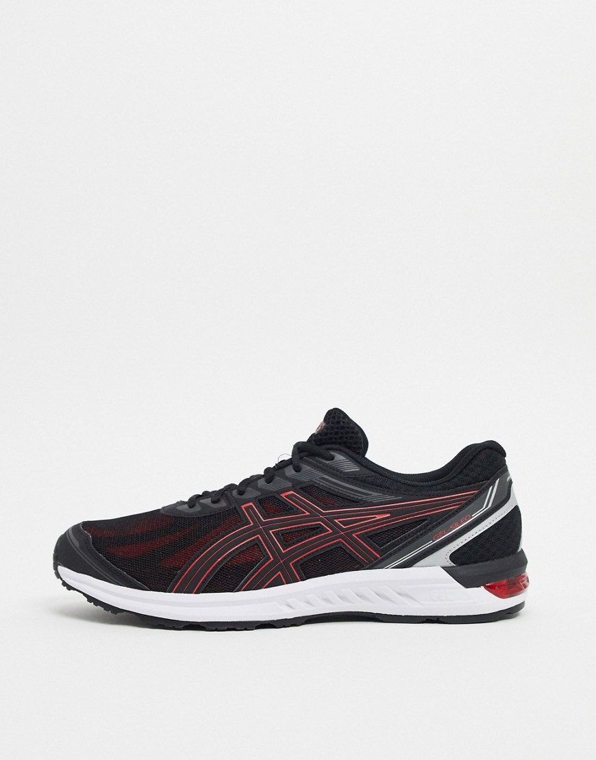 Asics Running gel sileo trainers in black and red