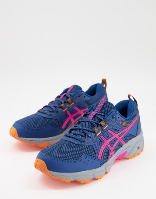 Asics Running Gel-Venture 8 Trainers in blue and pink