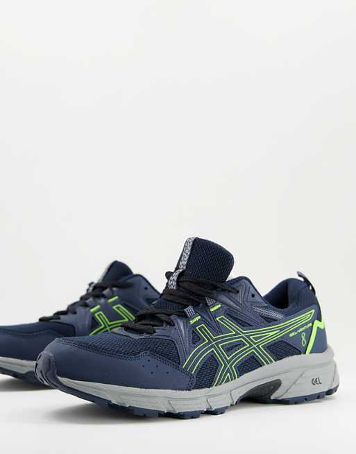 Asics Running Gel-Venture 9 trainers in blue and green | ASOS