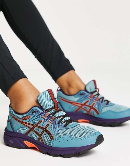 Asics Running - Gel-Venture trail running 8 - Sneakers i blågrøn og orange